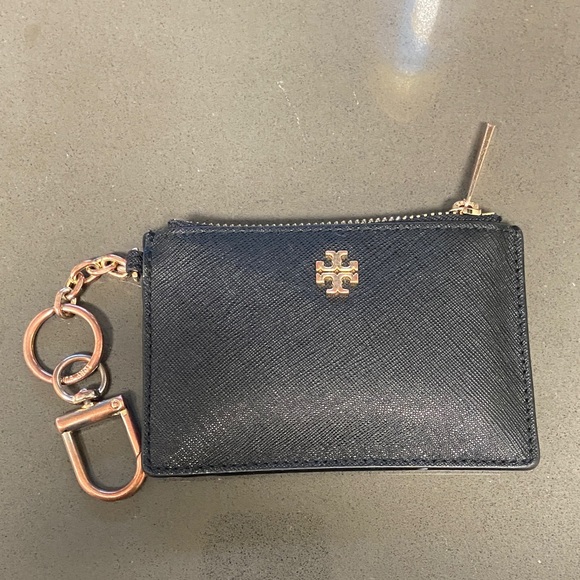 Tory Burch Black and Gold Key & Card Holder - Picture 1 of 5